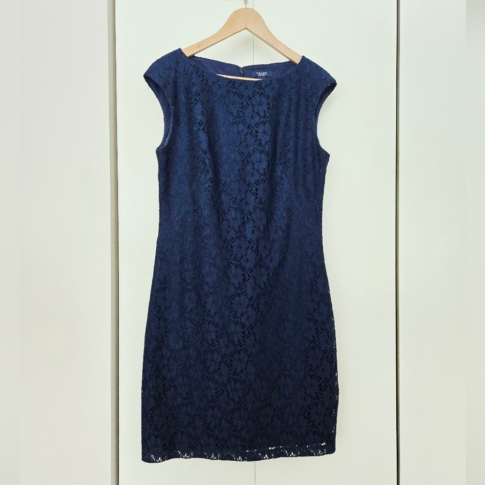 Women's Navy Lace Dress